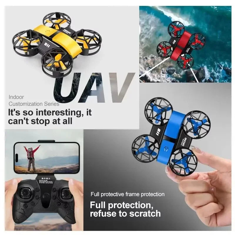 DWI Mini Drone 4k Profession HD Wide Angle Camera 1080P WiFi FPV Drone Camera Height Keep Drones Camera Helicopter Toys Gifts