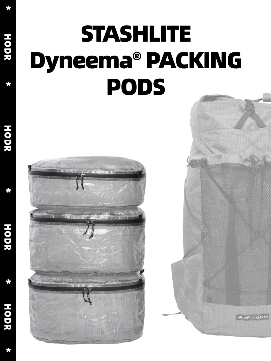 [HODR] STASHLITE Packing Pods Ultralight Dyneema™ 1.6 oz Waterproof Stuff Sack – Cuben Fiber DCF Organizer Pouch for Backpacking