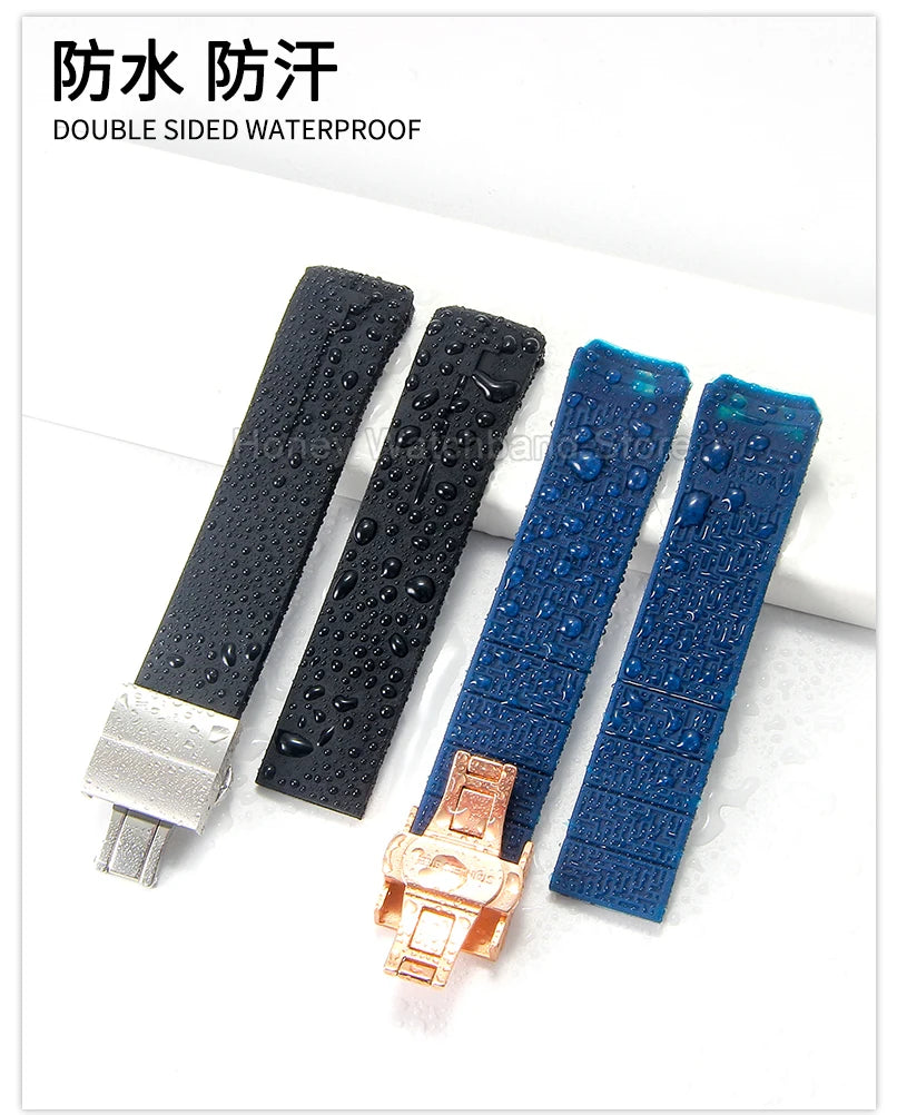 Flexible Comfortable Silicone Bracelet for Tissot T-Touch Blue Orange T013 T047 T121 Watchband Special Interface Sweat Resistant