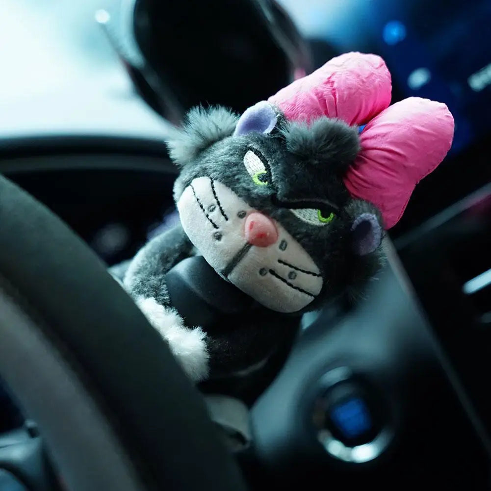 Cute Cat Plush Doll Creative Gift Car Windshield Wiper Decorations Home Decoration Universal Auto Accessories