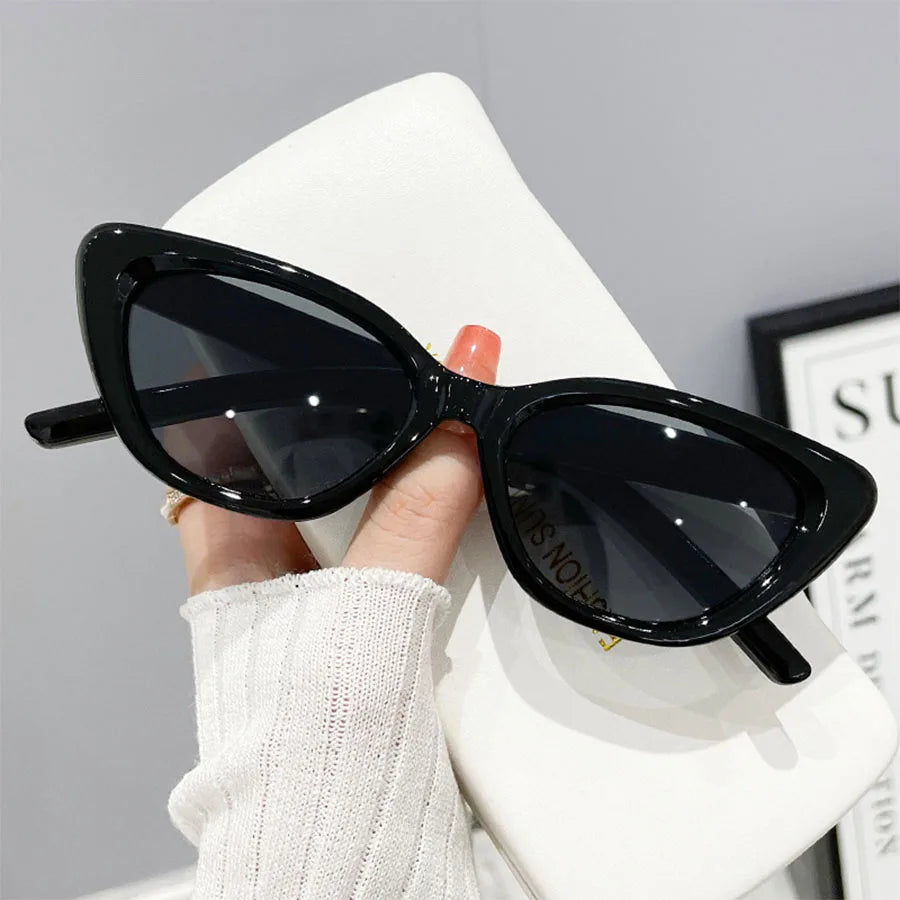 Fashionable Cat-Eye Glasses for Women, Small Frame Decorative Glasses for Women, Suitable for Parties, Music Festivals, and Holiday Outfits