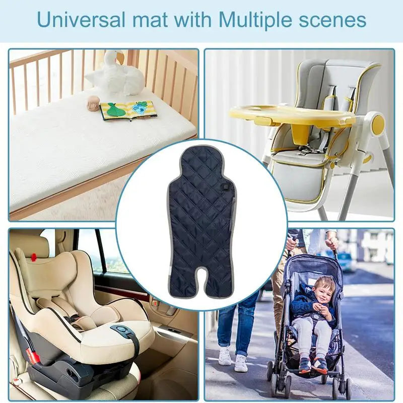 Winter Auto Car Seat Cover Mat For Baby Kids Children Warm Seat Heating Pad USB Universal Accessories Automobiles Seat Covers