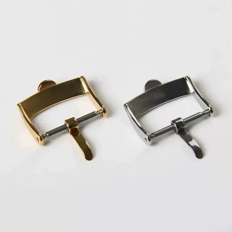 12 14 16 18mm Stainless Steel Watch Buckle Silver Gold Pin Clasp Fit for Omega DE VILLE Strap Buckle Stock