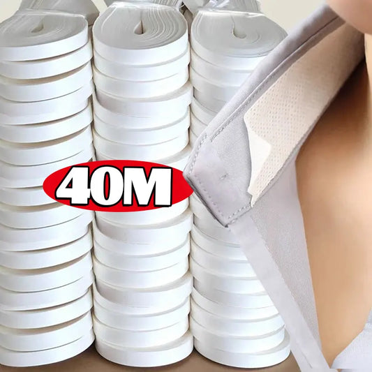 8/80M Hat Shirt Collar Anti-dirty Grime Protector Fixing Sticker Self-adhesive Disposable Tape Rolled Sweat-absorbent Tape