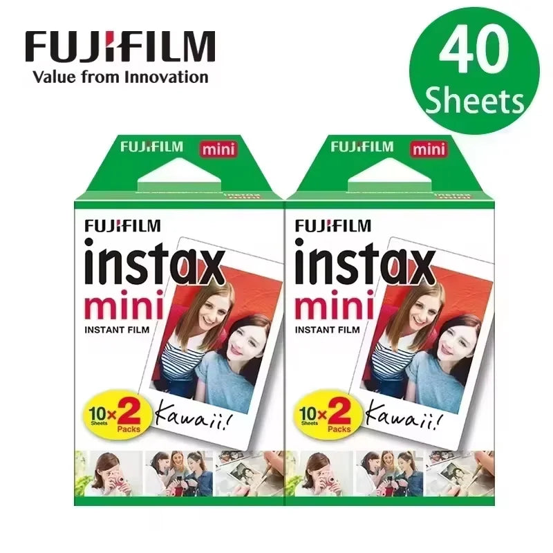 10/20/40/80/200 Sheets Fujifilm instax Mini 11 12  9 7+ 90 3 Inch White Edge Films For Instant Mini Camera 25 50s 90 Photo Paper