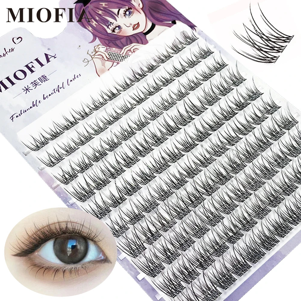 90 Bundles Mink Individual Cluster Lashes 3D Natural Russian Manga Eyelash Extensions DIY Makeup Tool for Women