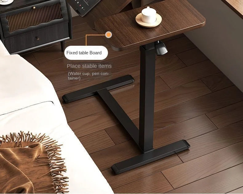 Folding bedside table pneumatic lift table mobile study table computer table office desk lazy dining table
