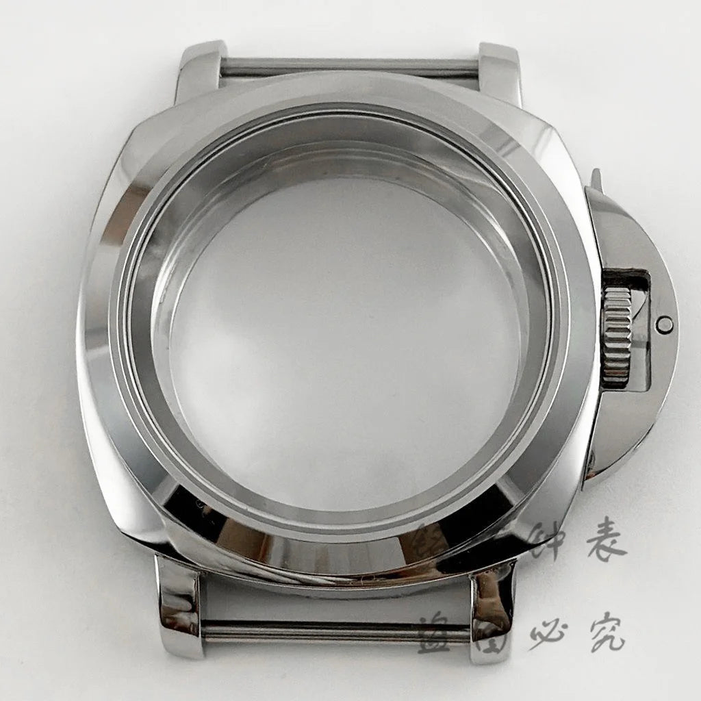 PVD Black NH35 40mm Sapphire Crystal Watch Case Stainless Steel with Handle Case for NH34 NH35 NH36 4R35 NH38 NH70 NH72 Movement