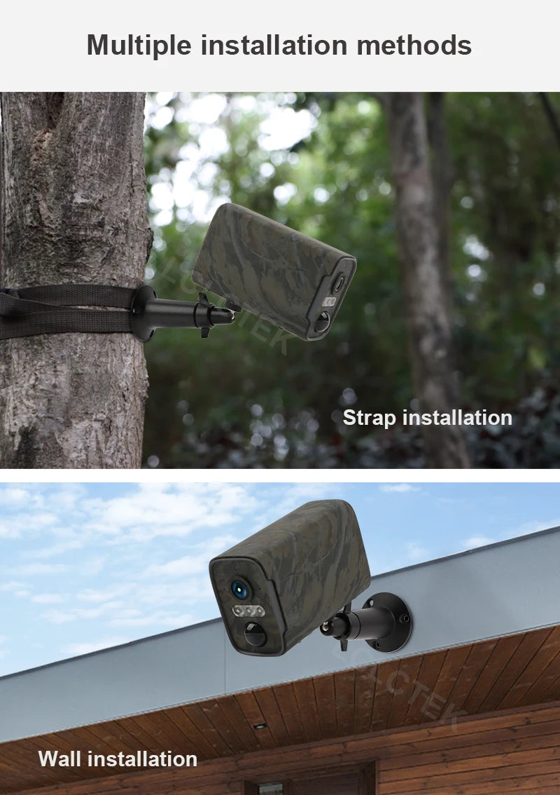 LCLCTEK 4MP 4G SIM Card Mobile App Trail Hunting Battery Powered Camera PIR Detection Outdoor IP66 Wireless Security CCTV Camera