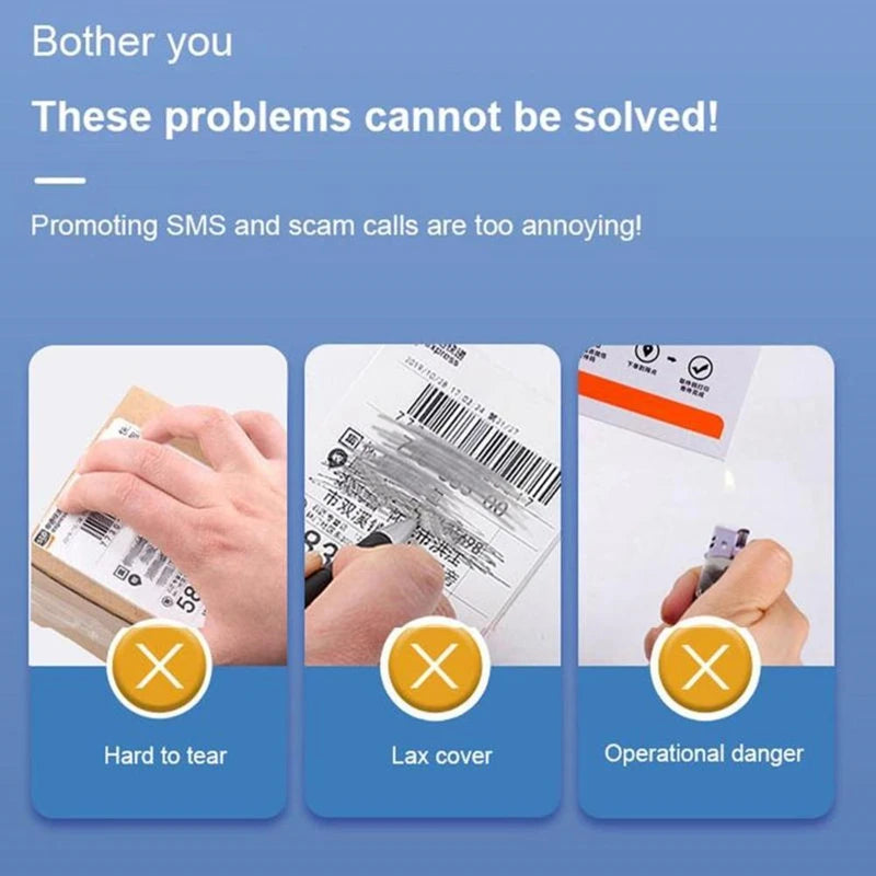 2 In 1 Thermal Paper Correction Solution & Parcel Box Opening Knife Home Office Identity Data Security Protection Liquid Eraser