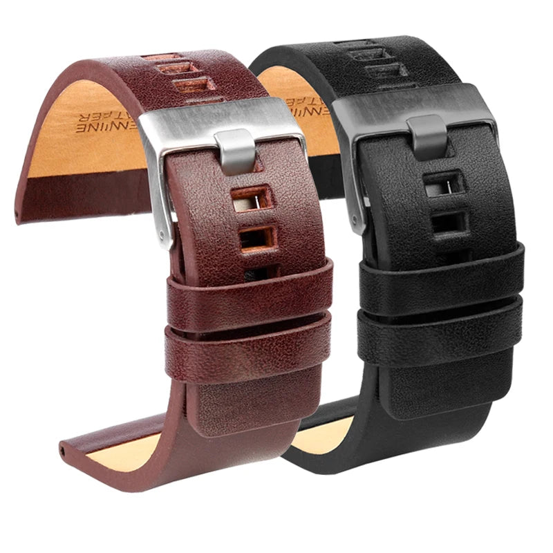 22/24/26/28/30/32mm For diesel Genuine Leather Strap Bracelet DZ7311 DZ7332 DZ7314 DZ1405 DZ4323 Watch Band Man's Black Brown