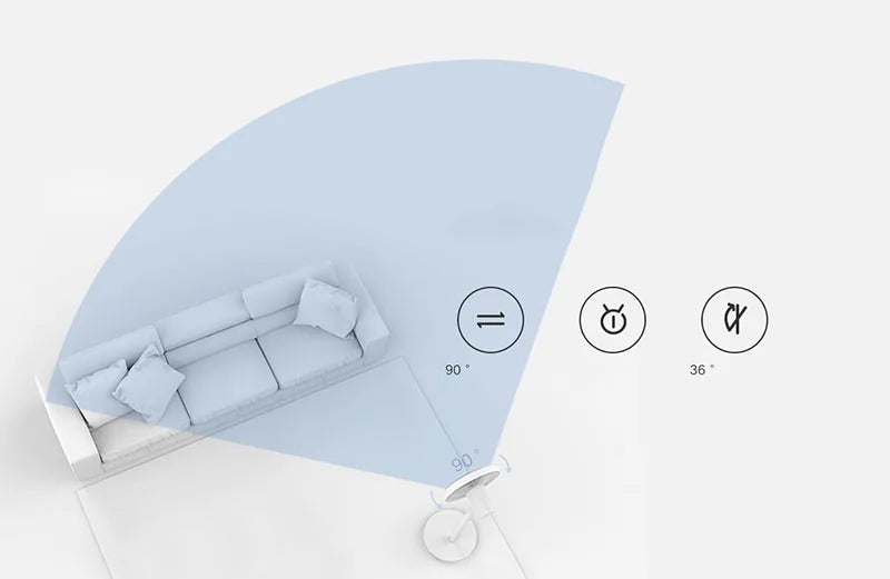 MIJIA Floor Fan,7 Blade,Adjustable Wide-Angle 90°,Home Fan For Living Room,Support Connect MI HOME APP Wired Fan