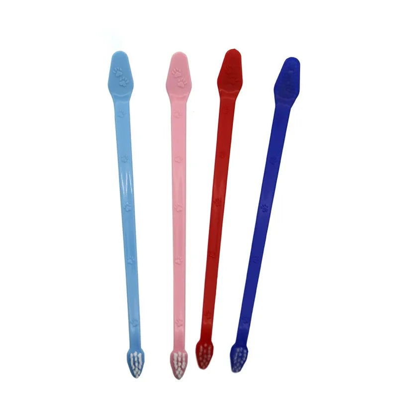 Pet Toothbrush Set Dog Cat Oral Care Kit Pet Toothpaste Cleaning Supplies for Dogs Cats Dental Hygiene Grooming