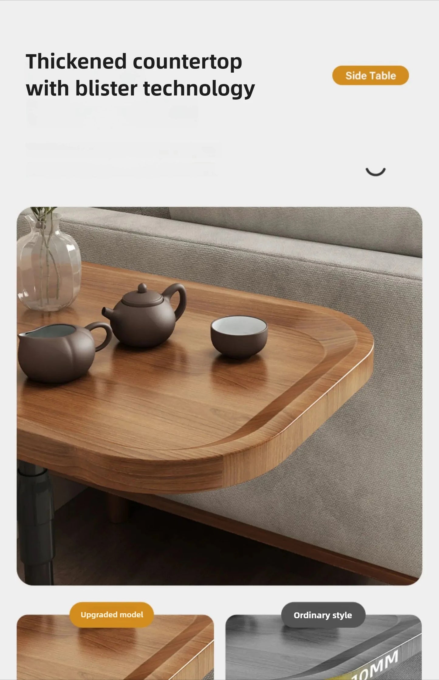 Minimalist Modern Sofa Side Table - Luxury Coffee Tea Table Small Shelves Rugged Durable Living Room Furniture