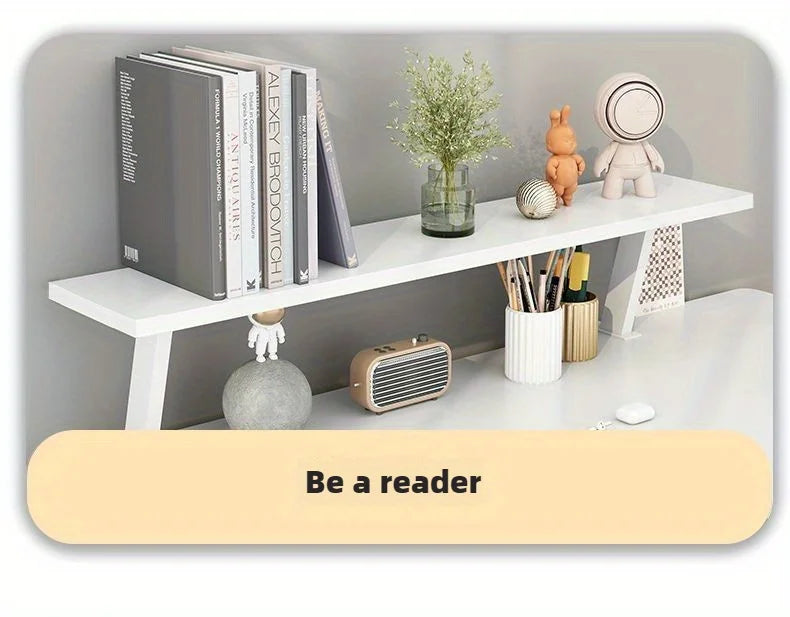 Versatile Desk Organizer with Metal U-Clamp - Sturdy Wooden Storage Rack for Office, Study & Reading