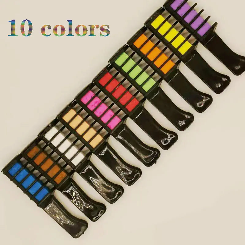 6/1pcs Hair Dye Comb Mascara Design Crayons For Hair Coloring Chalk Temporary Dye Pencil Mini Disposable Gifts Kids Hair Dyes