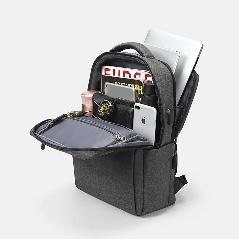 New Versatile Business Bag USB Rechargeable Charging Computer School Bag Waterproof Bag for Men Travel Male Laptop Backpack