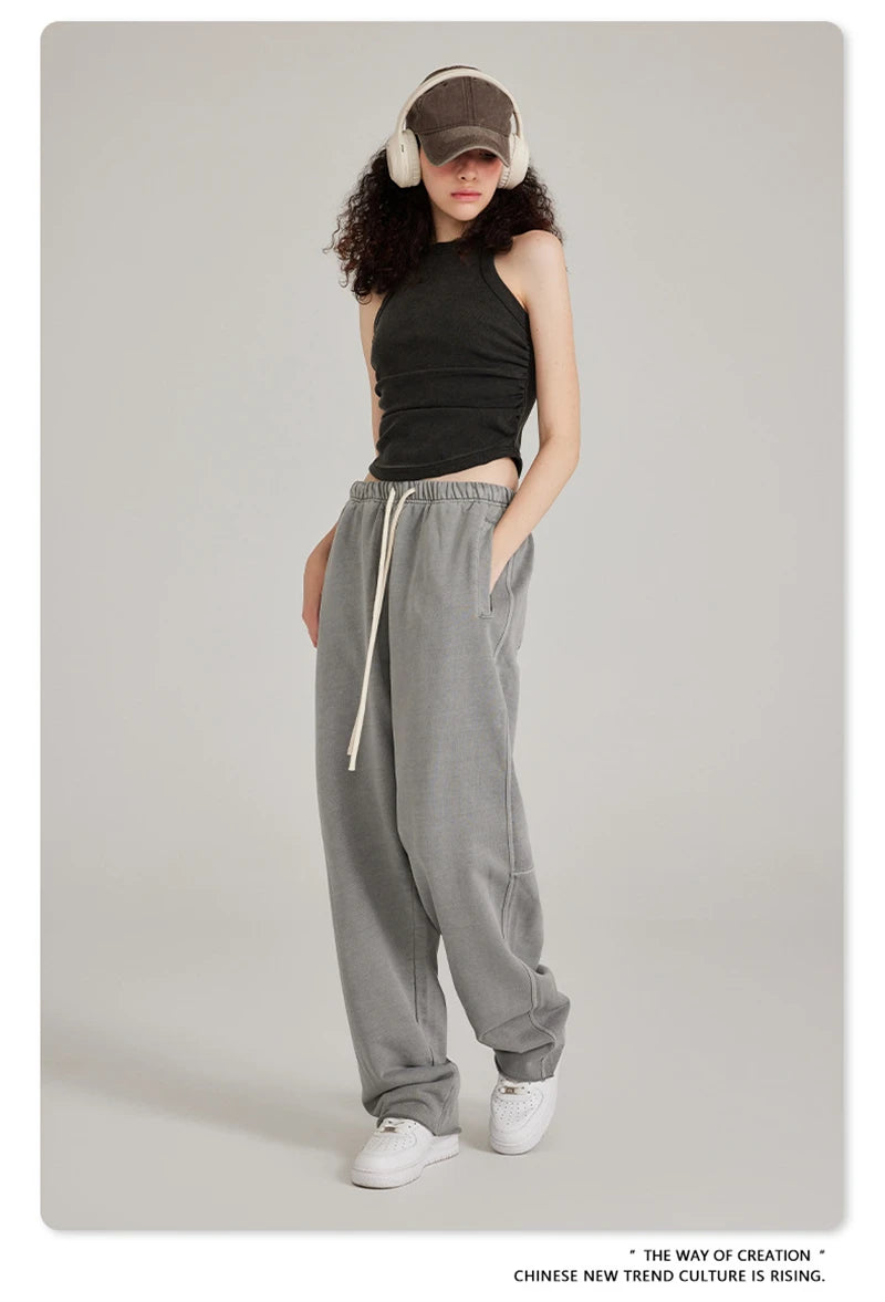 ZODF Women 2025 Hotsweet Girls Washed Cotton Tank Tops Female 315gsm Slim Pleated Arc Hem Camisole TEE Brand Tops HY0574