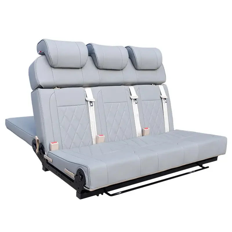 Triple Person Seat Customized Modified RV Passenger Seat Bed Comfortable Adjustable Folding Sofa Seat Ideal for RVs Camper Van