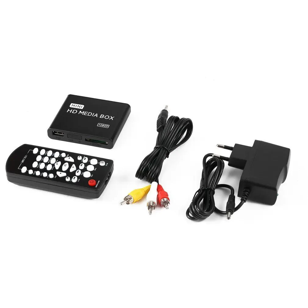 Hot 1080P Media Player Mini HDD Media Box TV Box Video Multimedia Player Full HD With SD MMC Card Reader 100Mpbs EU Plug