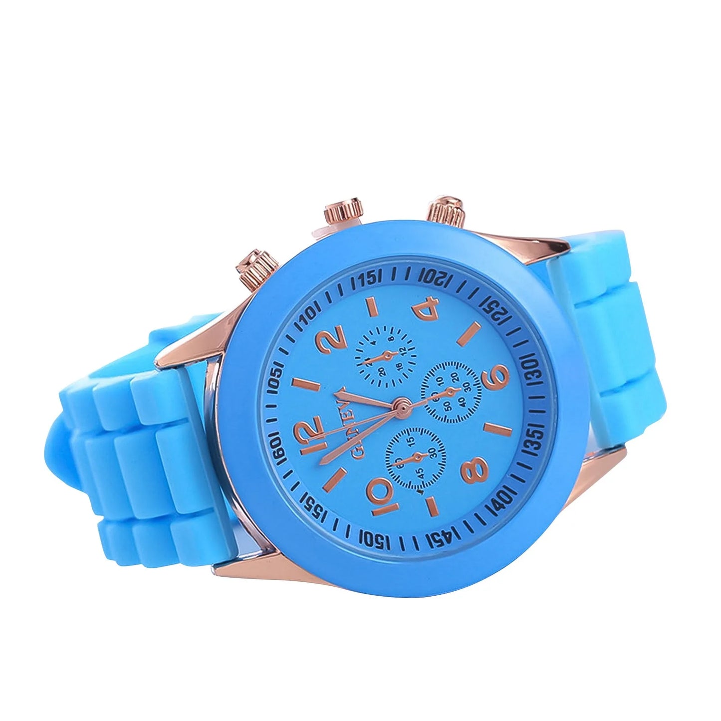 Women'S Waterproof Watch Jelly Quartz Watch Round Arabic Numeral Dial Silicone Strap Fashion Watch Decoration Gift