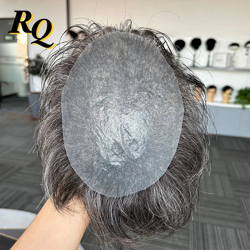 Pre Styled Cut Toupee Men Wig Thin Skin 0.04-0.06 Hair Replacement Systems Ready Wear Human Hair Male Wig Hombre Peruk Capillary