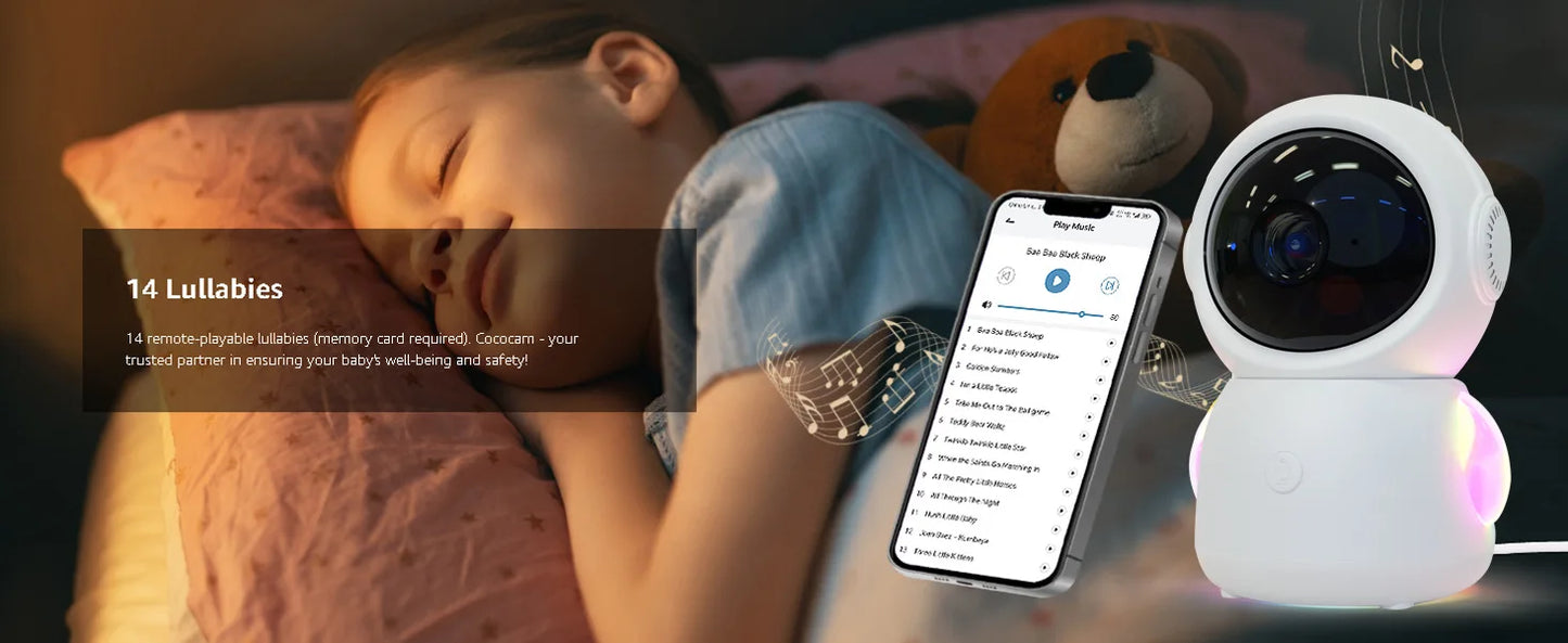 2K Baby Monitor Surveillance Camera Dual-frequency Crying Machine Indoor Safety Protection Remote Monitoring Voice Intercom