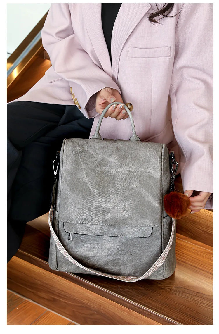 Womens Purse pu Leather Backpack Purse for Women Fashion Backpack Ladies Designer Ladies Shoulder Bags for Travel College Work