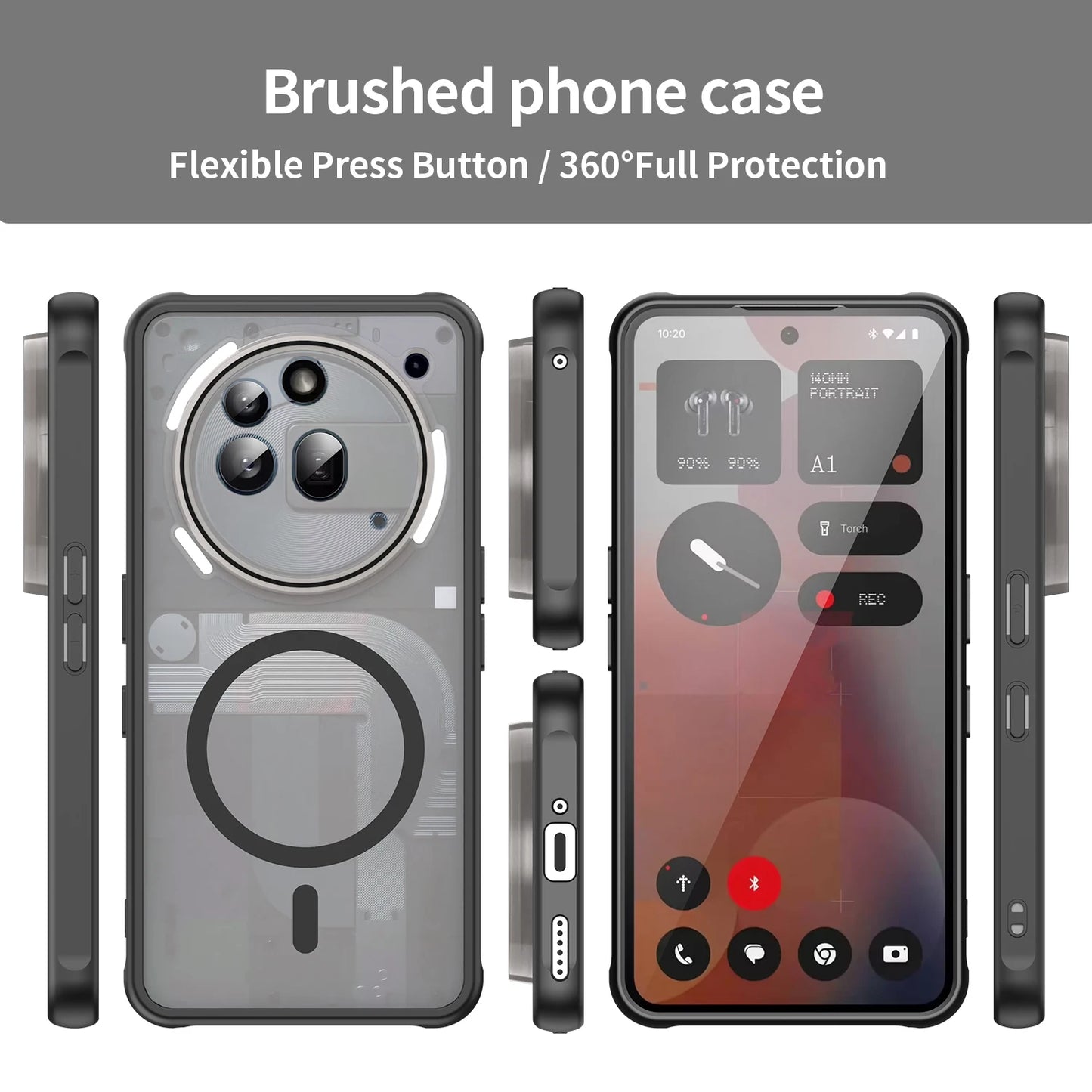 New Matte Transparent Anti-Shock Magnetic Case for Nothing Phone 3A Pro For Magsafe Wireless Charge Cover For Nothing Phone 3A