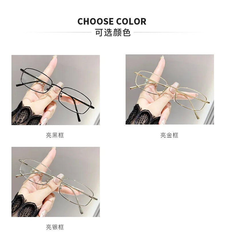 Intelligent Photochromic Myopia Glasses Women Retro Trendy Minus Sight Sunglasses 2 in 1 Farsighted Eyewear Diopter Prescription