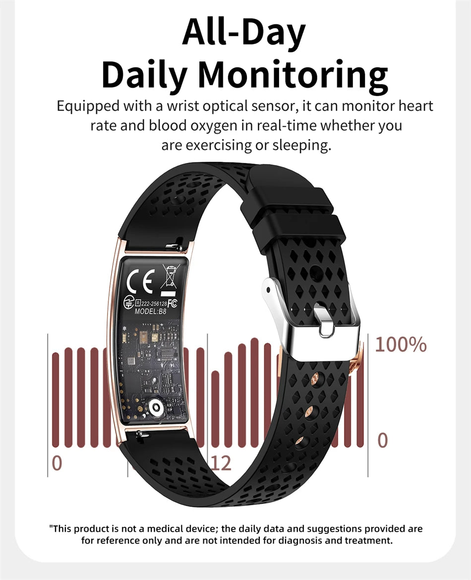 Men Women Smart Bracelet Heart Rate Sleep Monitor Health Smart Band Waterproof Sports Fitness Tracker Smartwatch for Android iOS