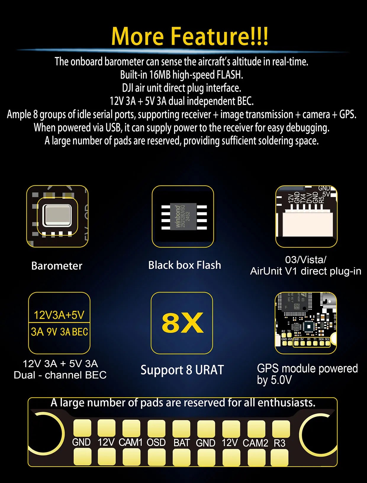 DAKEFPV F405 V3 FC 12S 100A / 120A Stack Betaflight Ardupilot INAV F4 Flight controller for FPV Freestyle Drone Model