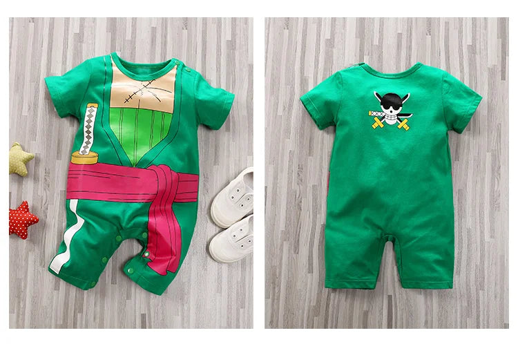 Newborn Clothing Handsome Anime Role Play Cotton Comfortable Soft Boys And Girls 0-18 Summer Short Sleeved Baby Jumpsuit