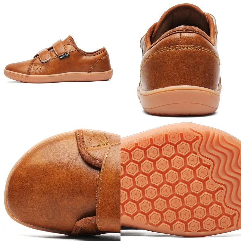 Mens/Women Barefoot Walking Shoes Wide Toe Zero Drop Minimalist Shoes Leather Comfortable Casual Shoes for Gym Driving Office