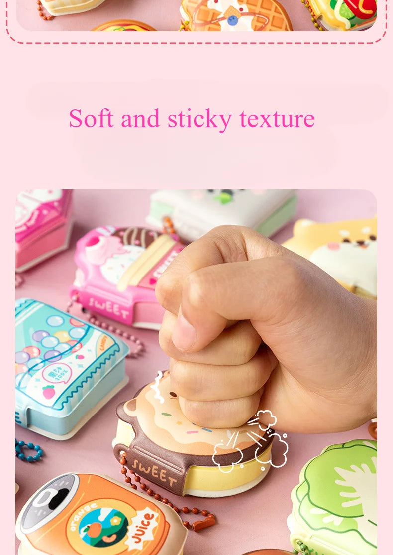 4Pcs New Stress  Mini Creative Relief Sticky Notes Modeling Book Students Portable Office Memo Can Be Pasted Note Pads