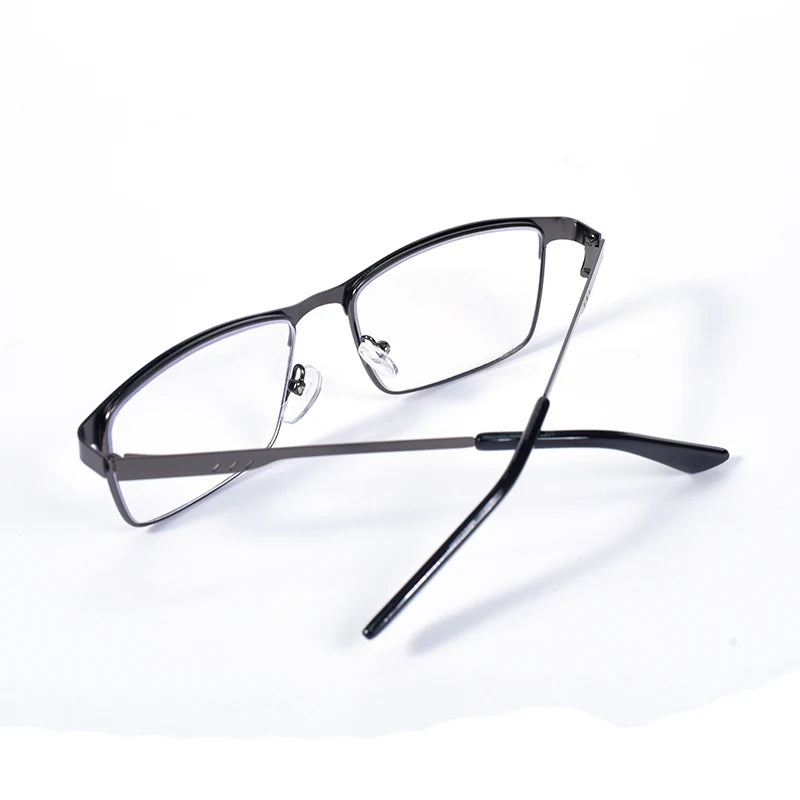 2025 NEW Men Blue light blocking Reading Glasses for Men Metal Full Frame Readers Magnifier Presbyopia Lens Eyewear +75+100+125