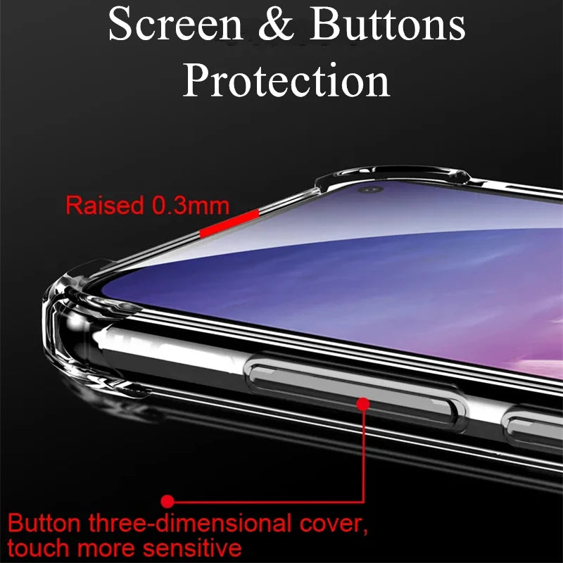 Shockproof Clear Cover For Xiaomi Poco C85 C75 C65 C71 C40 POCO F7 Ultra F6 F5 F2 Pro F4 F3 GT Transparent Silicone Case Fundas