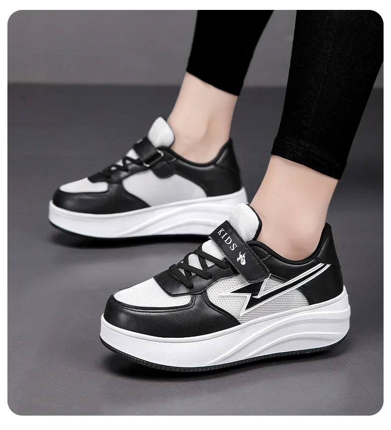 Children's walking shoes Girls 2025 new breathable roller skates boys primary school four wheel roller shoes can walk and slide