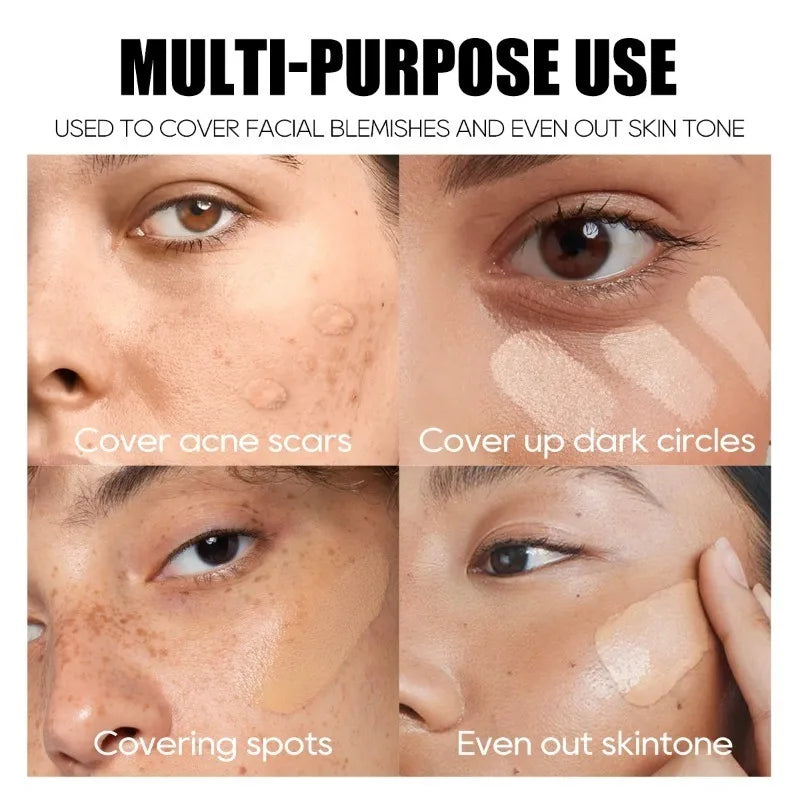 Multi-color Concealer, Dark Circles Covering, Facial Blemishes, Waterproof and Sweat-proof, Long-lasting Natural Concealer