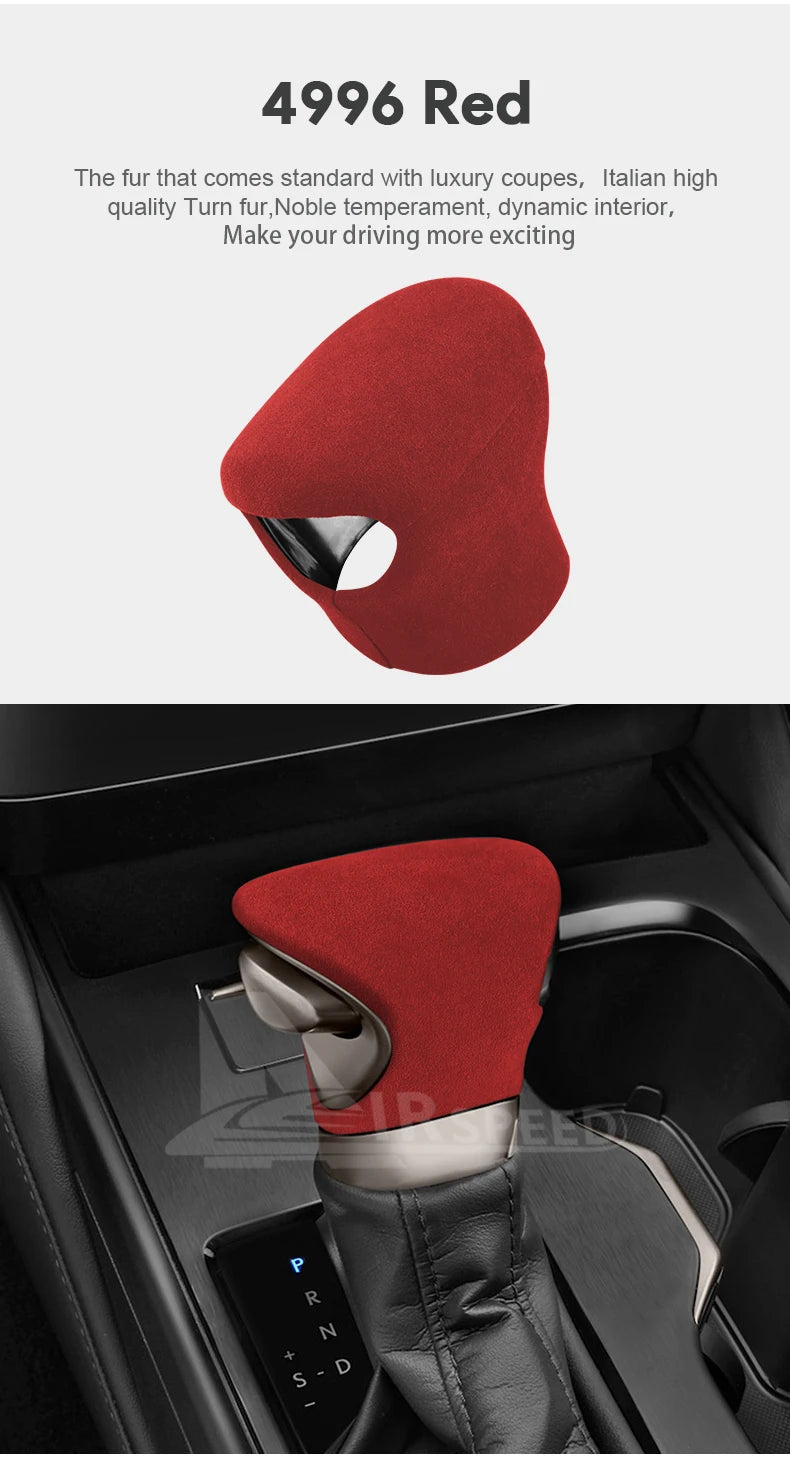 Top Suede Car Gear Knob Cover LHD RHD For Lexus ES ES200 ES250 ES300h ES350 2018-2023 2024 2025 for UX 2019-25 for LX 2022-25