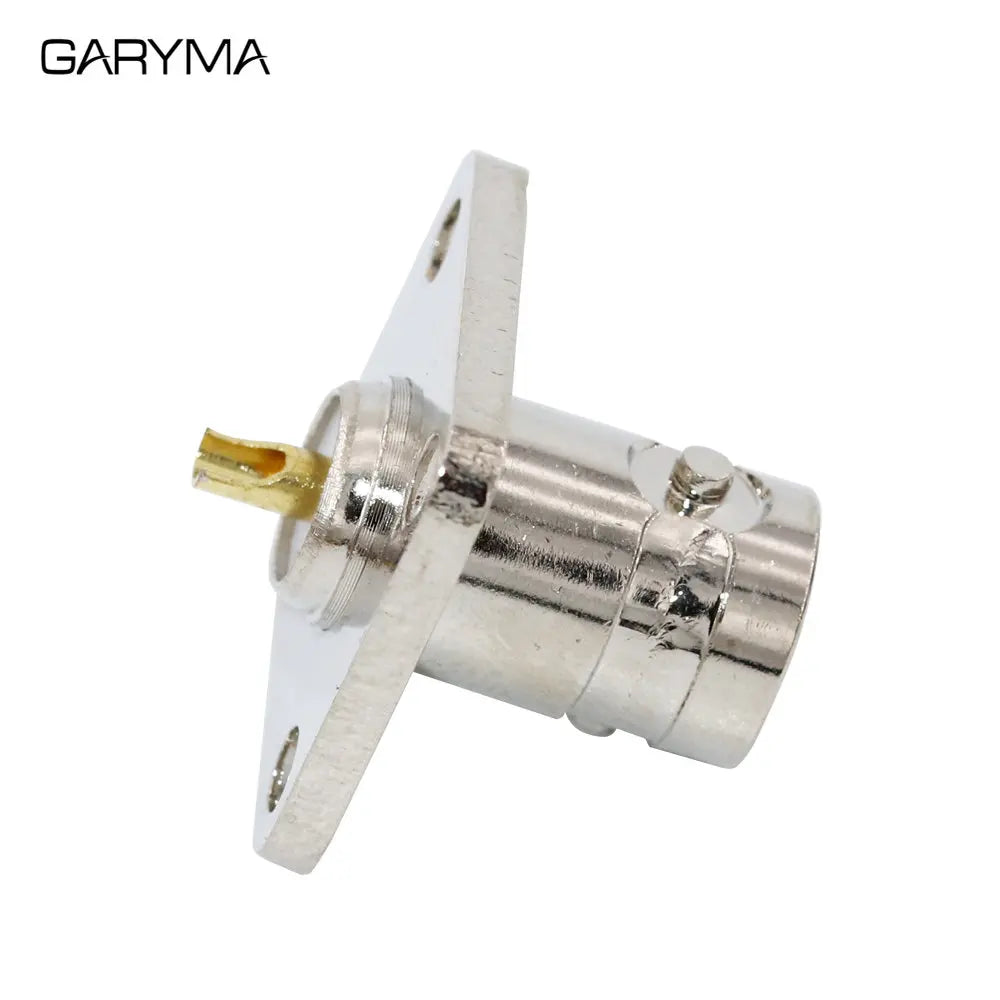 5Pcs Q9 BNC Female Jack 4-holes Flange Solder Panel Mount RF Adapter Coaxial BNC Female Jack Brass