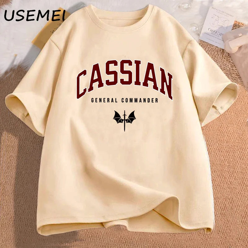 Cassian Illyrian Acotar T-shirt Sarah J Maas Merch Tshirt Casual Cotton Rhysand Azriel Velaris Crescent City Aesthetic Clothing