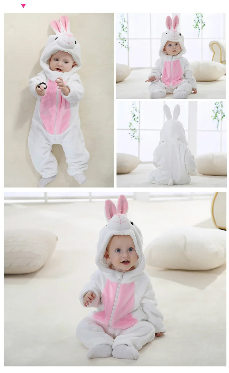 Baby Kigurumi Dragon Cow Monkey Animal Cosplay Costume Baby Girl Pajamas Winter Plush Jumpsuit for Toddler Boys 1 to 2 3 4 Years