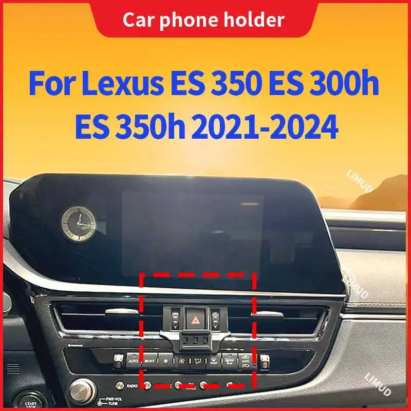 Car Phone Holder For Lexus ES 350 ES 300h ES 350h 2021 2022-2024 Wireless Charging Bracket Base Gravity Stand Phone Mount Base
