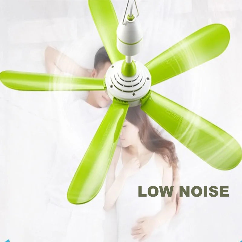 220V AU/EU/UK Silent 5 Leaves Ceiling Canopy fan with 1.8m switch Hanging Fan for Camping Bed Dormitory Tent  celling fan