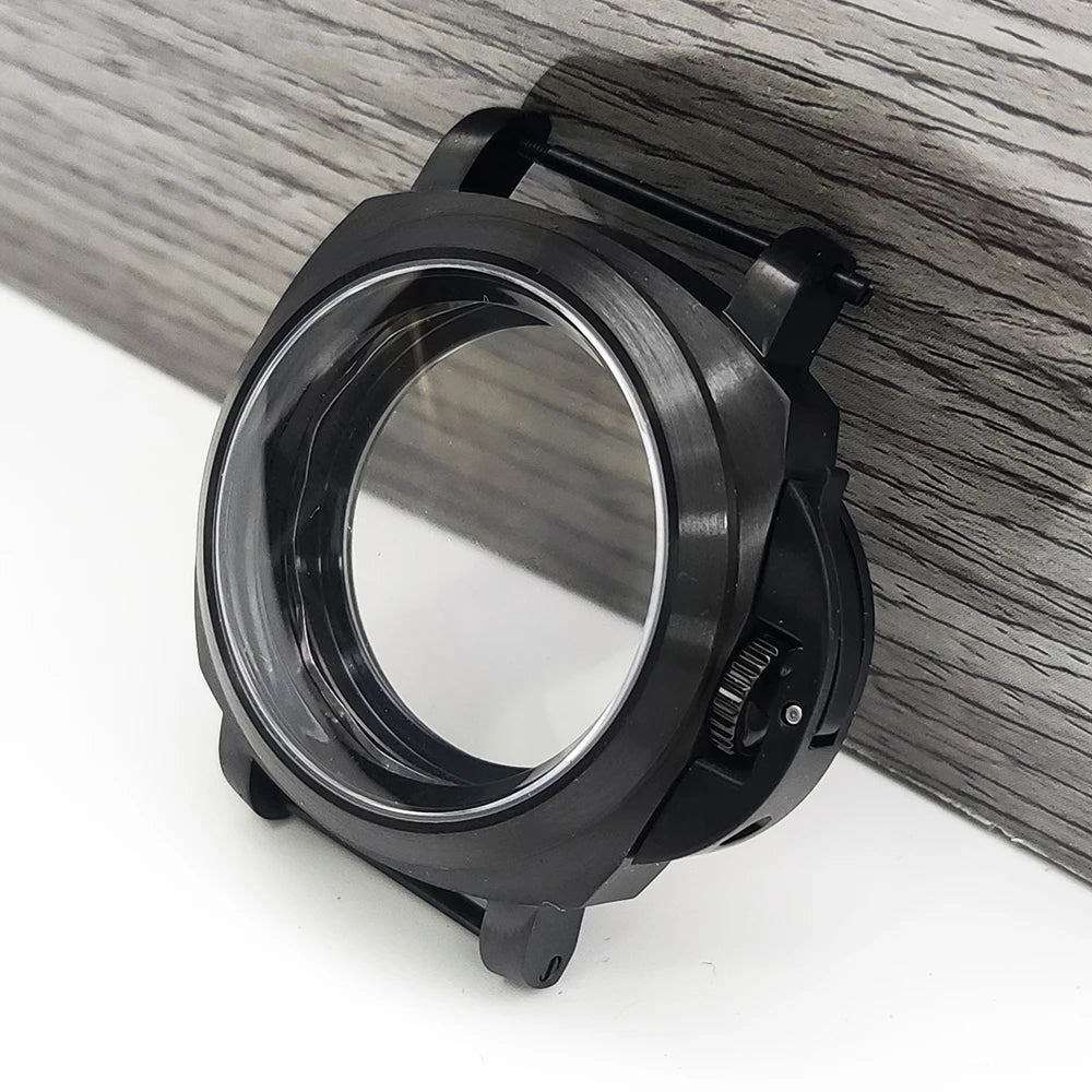 40mm No logo Safety Lock Watch Case Crown Protecting Device With Lever For Seiko Panerai Luminor NH35 Automatic Movement ModPart