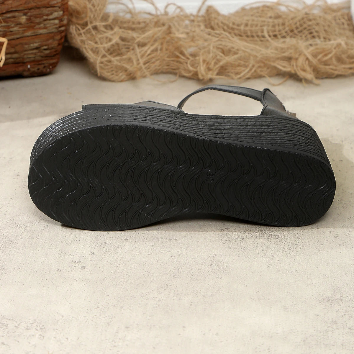 Women's Platform Wedge Sandals 2025 Summer Fashion Casual Comfortable Ladies Heeled Sandals Walking Shoes for Women High Heels