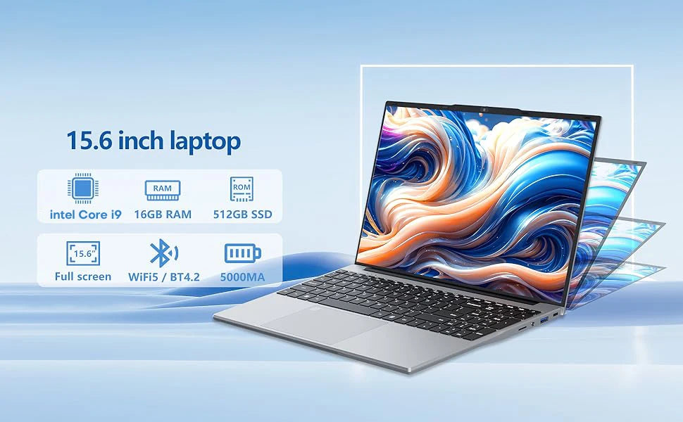 Intel I9 Laptop Computer Windows 11 Fingerprint Unlock Notebook PC Intel I9 10980HK/9900U 16GB RAM 1TB SSD Office Gaming Laptop