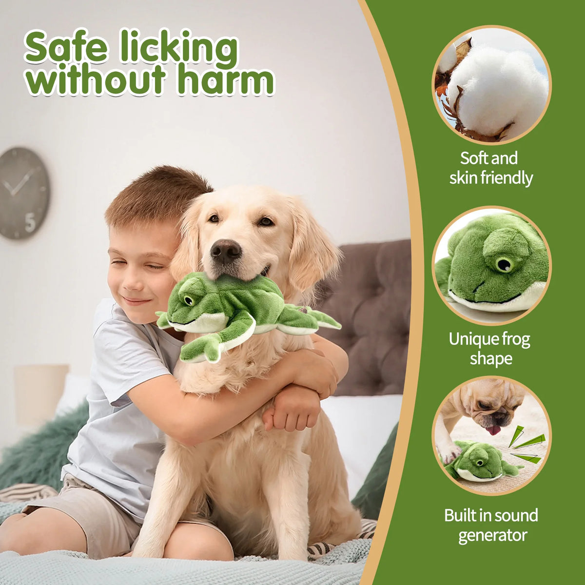 Pet Dog Plush Toy, Squeak, Game Interaction, Peace of Mind to Accompany, Release Energy, Vandal-Proof, Soft Skin Does Not Hurt T