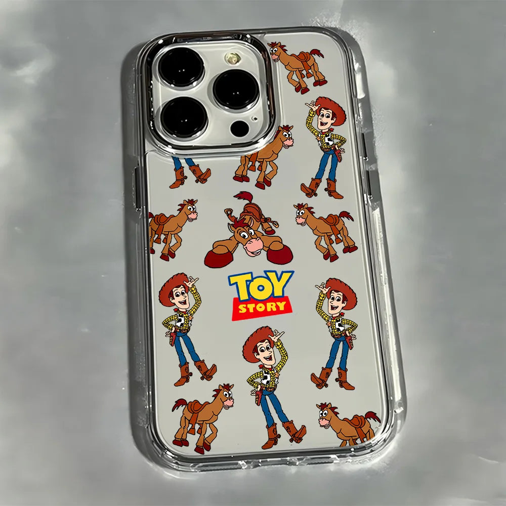 Cartoon Toy Story Woody Alien Phone Case For iPhone 17 16 15 14 13 12 11 mini Pro Max X XR XSMAX Air Plus Transparent Soft Cover